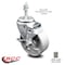 Service Caster Semi Steel Swivel TS Caster w/Roller Bearing - 4" Wheel & 3/8" Stem w/Brake SCC-TS20S415-SSR-TLB-381615 - alternate 3